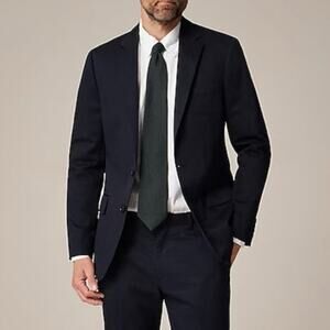 J.Crew Ludlow Slim Fit Suit Jacket Japanese Cotton Chino Navy Blue 44 R NWT